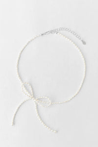 Margot Necklace In Rice Pearl