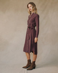 Pinot Noir Maxi Shirt Dress