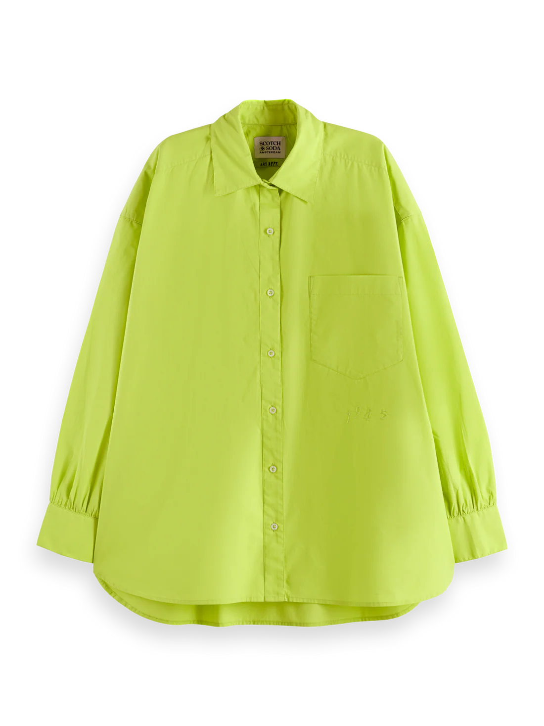 1985 Embroidered Girlfriend Shirt In Green Glow