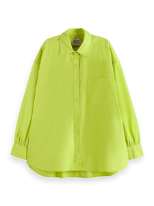 1985 Embroidered Girlfriend Shirt In Green Glow