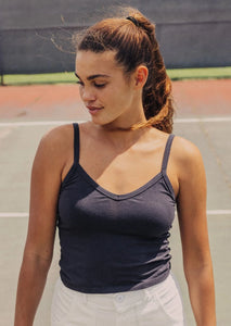 Spaghetti Tank In Black