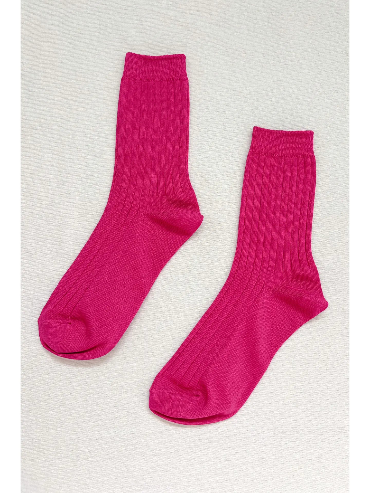 Her Socks In Bright Fuchsia