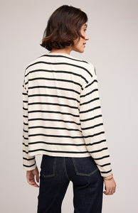 Indy Long Sleeve In Cream Stripe