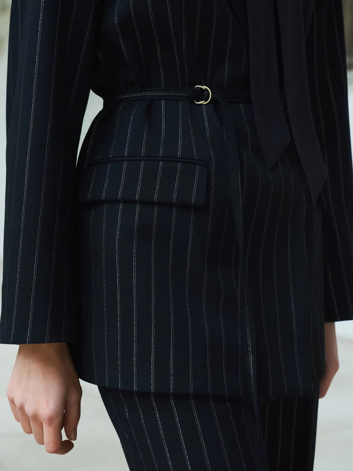 Lurex Pinstripe Blazer