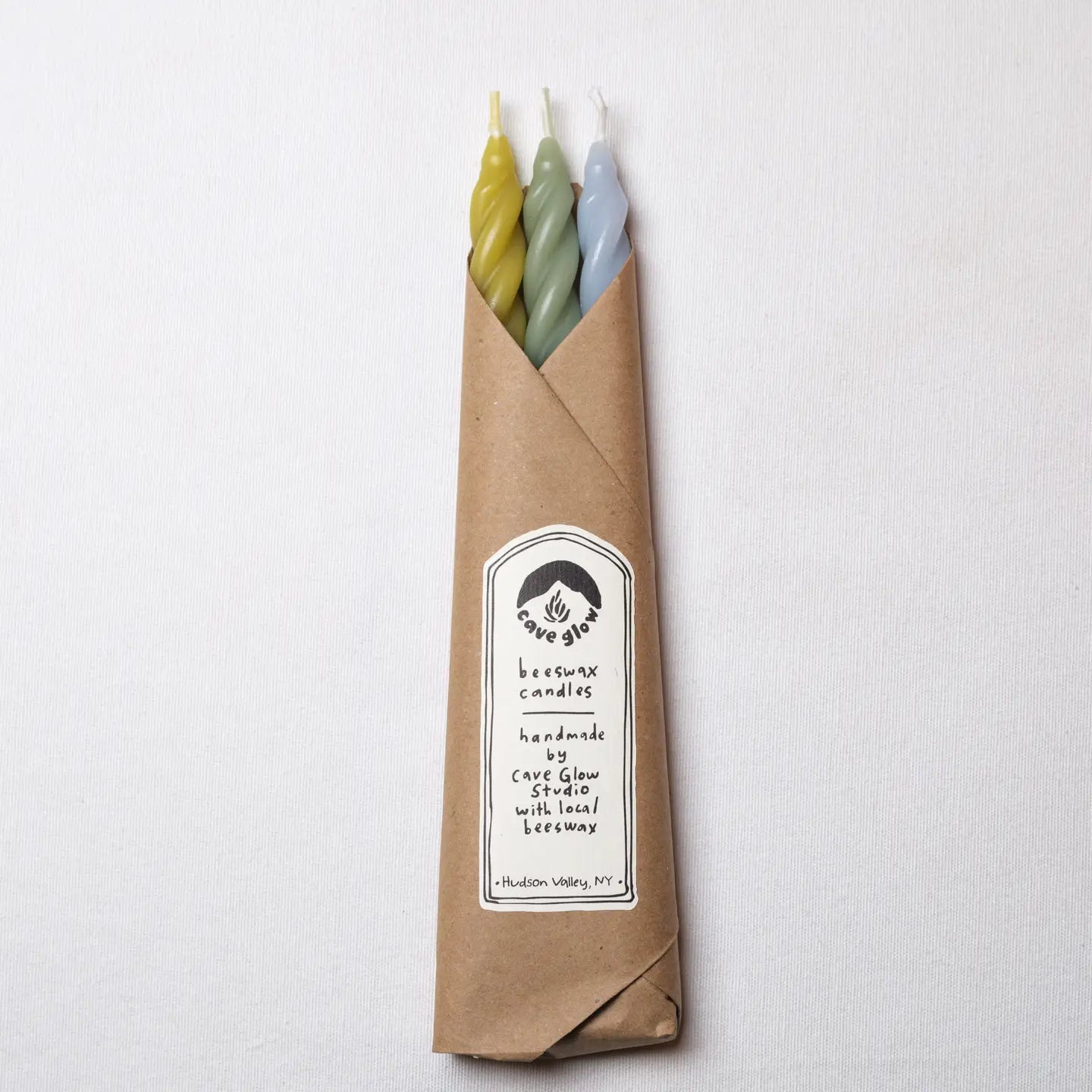 Hydrangea Beeswax Spiral Taper Candle Set