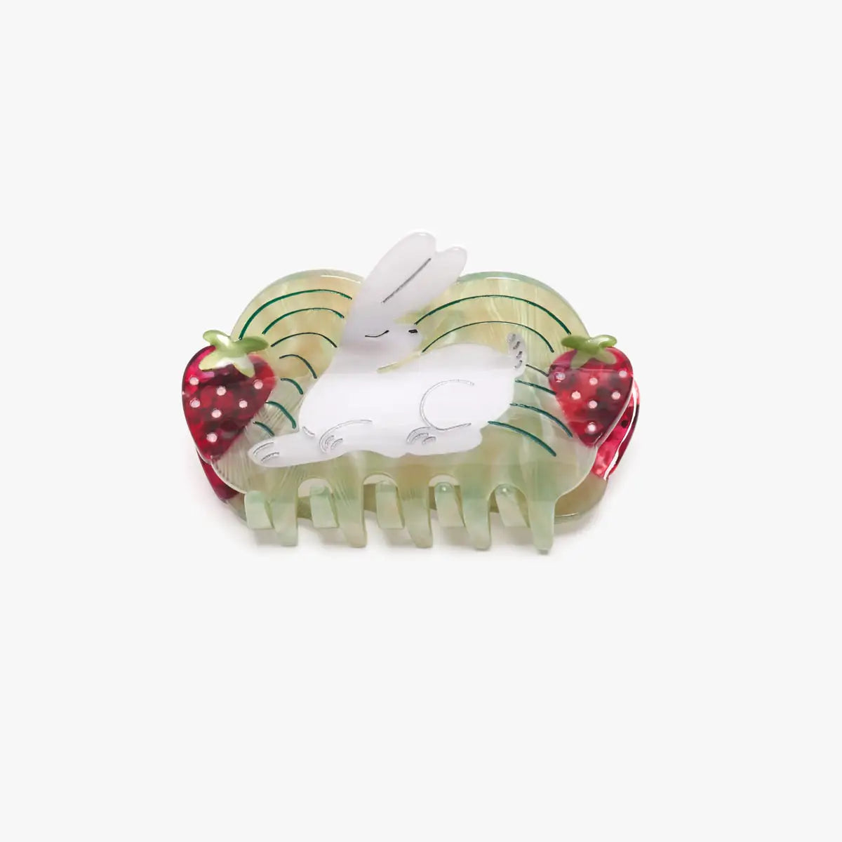 Strawberry Fields Rabbit Hair Claw
