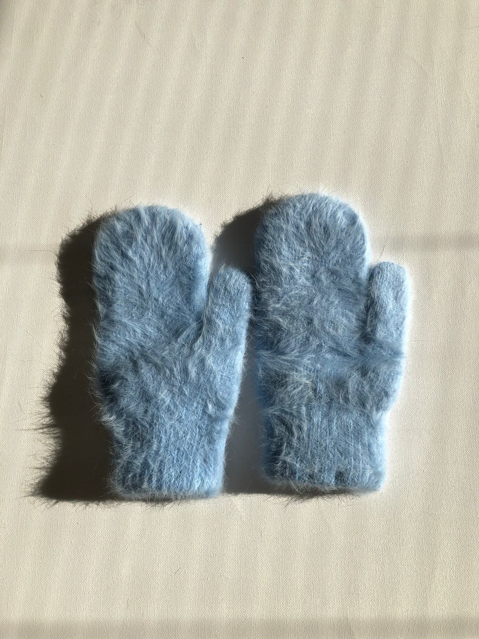 Fluffy Angora Mittens