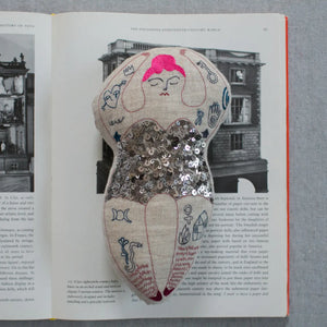 Tattooed Strong Lady Art Doll