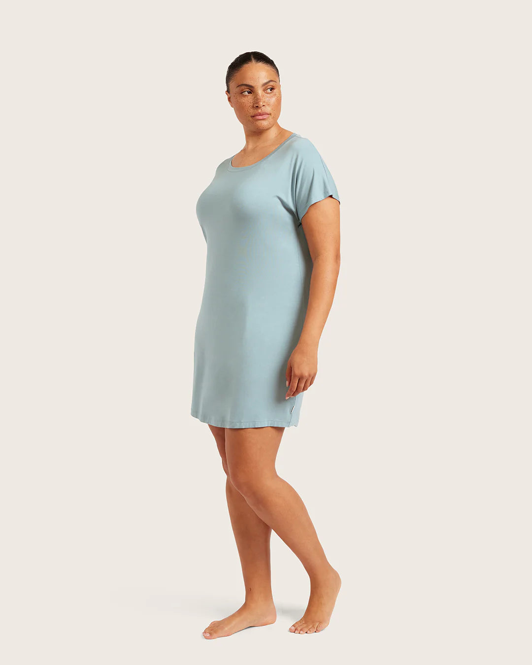 Goodnight Night Dress In Mineral Blue