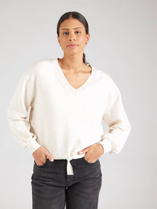 V-Neck Modal Sweatshirt In Soft Ice