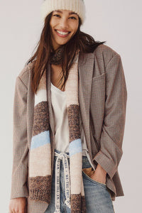 Carina Swirl Scarf In Tan