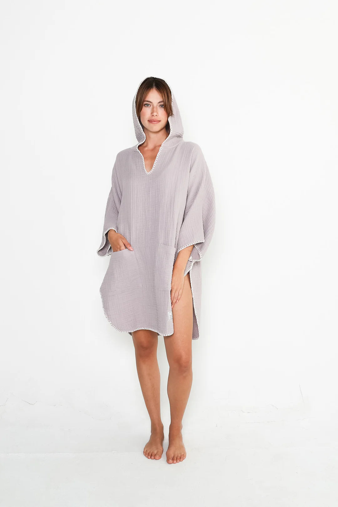 The Cocoon Surf Poncho in Lilac