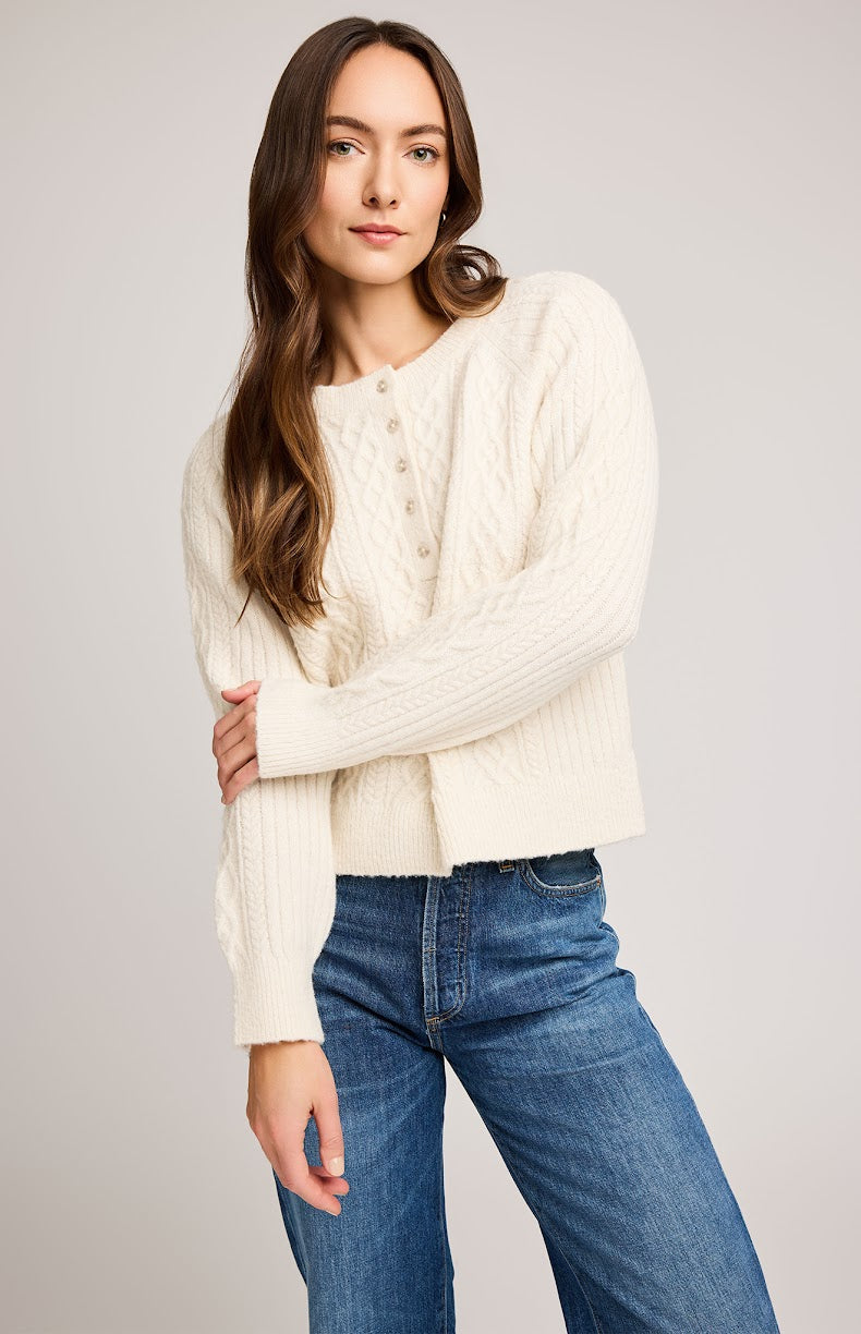 Aspen Pullover Sweater In Cream