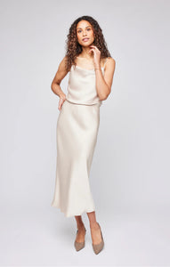 Selena Slip Skirt In Bone