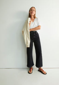 Murliaa Cropped Denim In Ebony Black