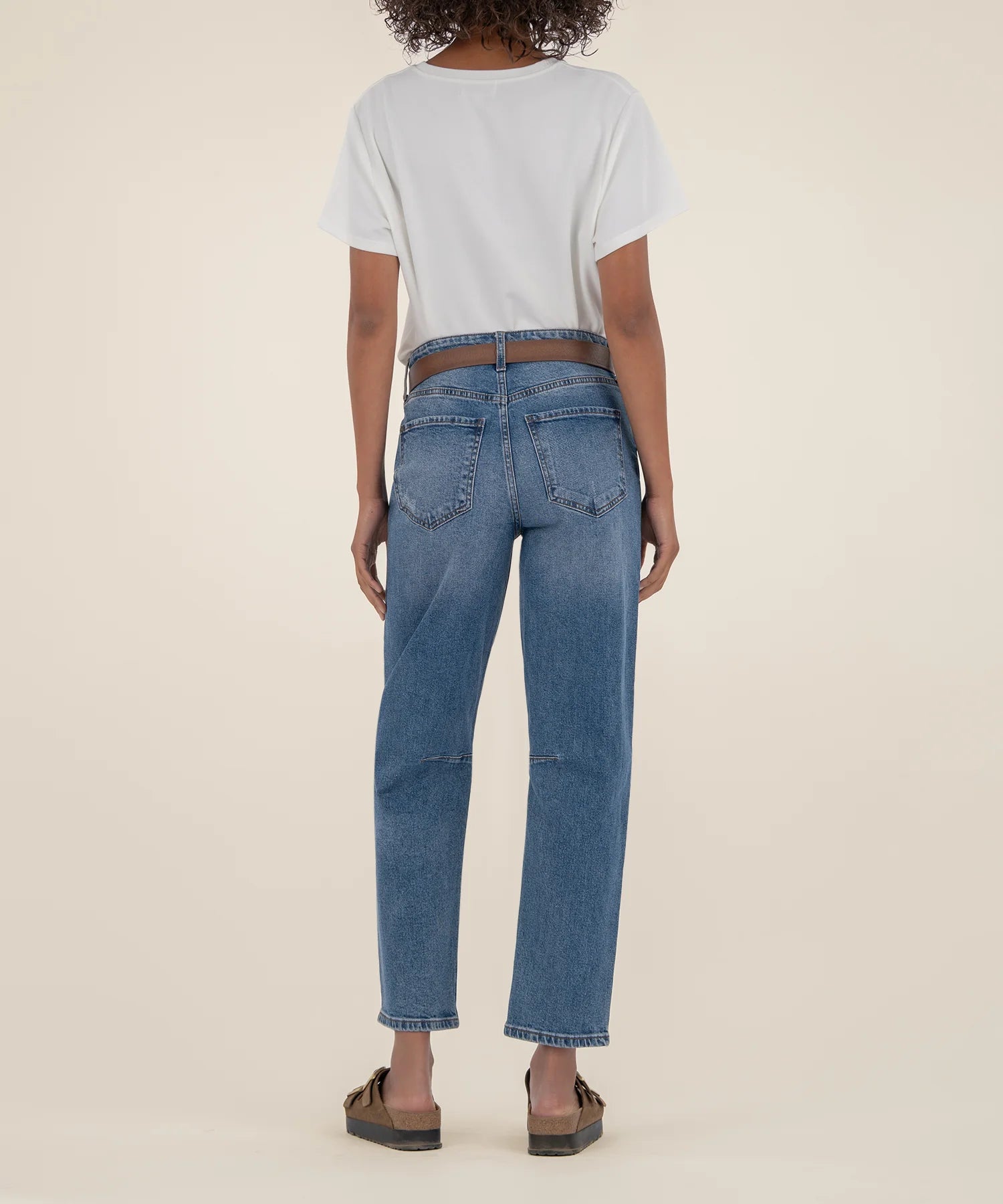 Ashley High Rise Mid Wash Slouchy Barrel Jeans