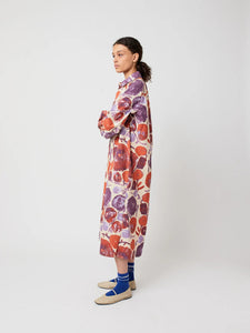 Dahlia Pattern Shirt Dress