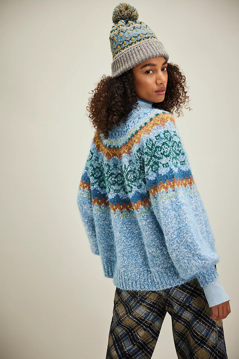 Festive Frost Sweater In Ice Blue