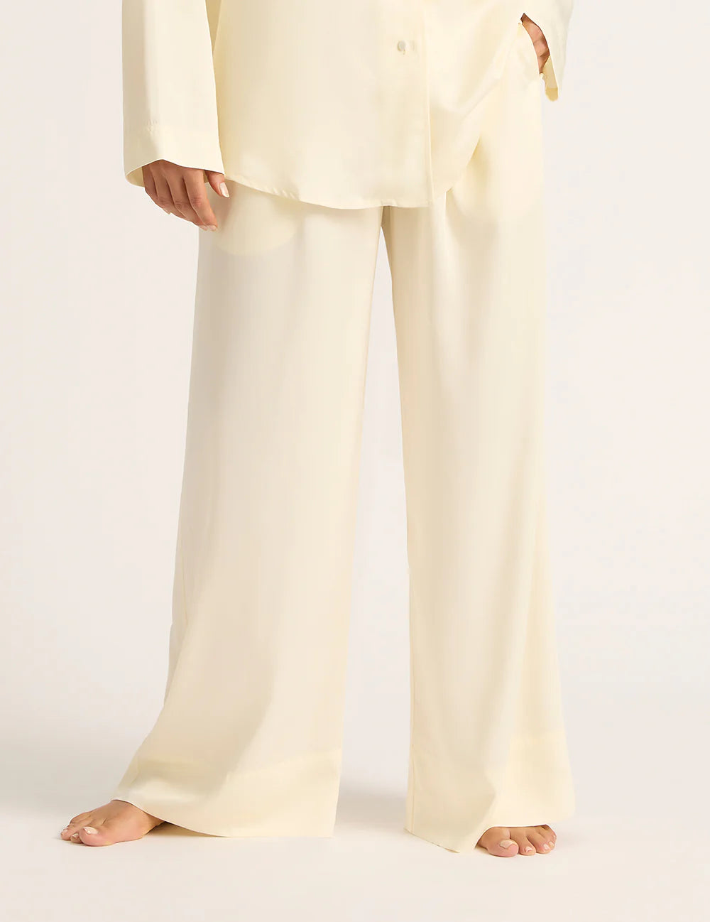 Vegan Silk Wide Leg Sleep Pant