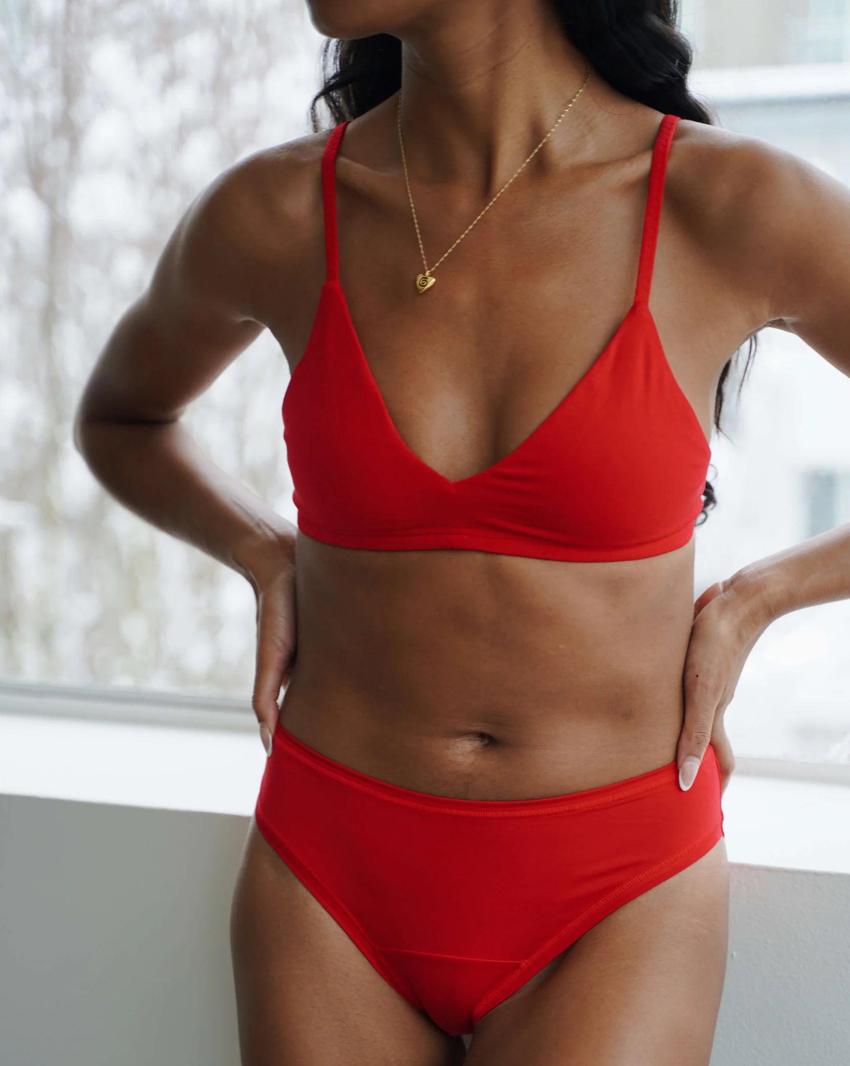 Mineral Triangle Bra In Red