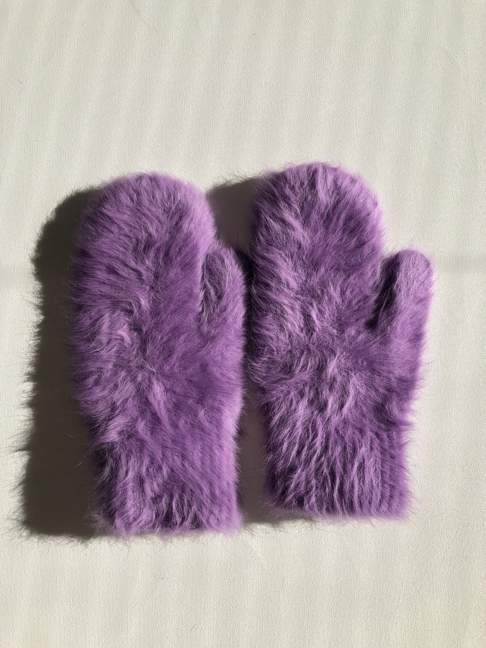 Fluffy Angora Mittens