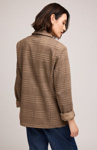 Sapphira Blazer In Chocolate Glencheck