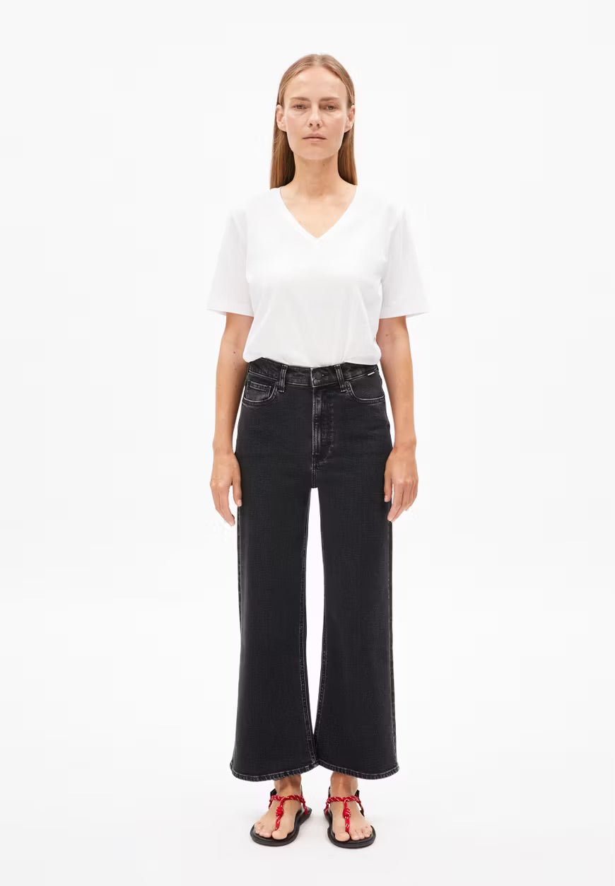 Murliaa Cropped Denim In Ebony Black