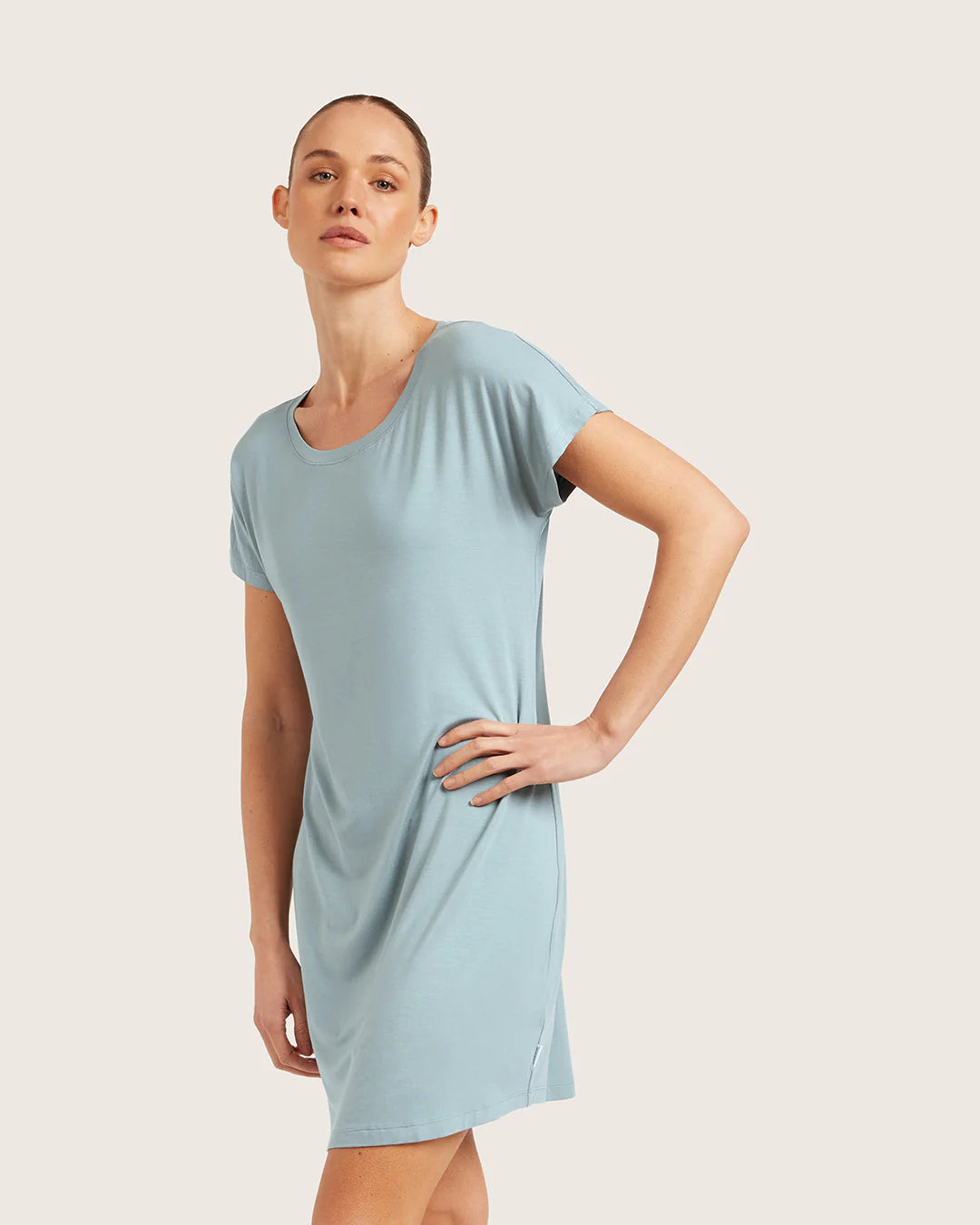 Goodnight Night Dress In Mineral Blue