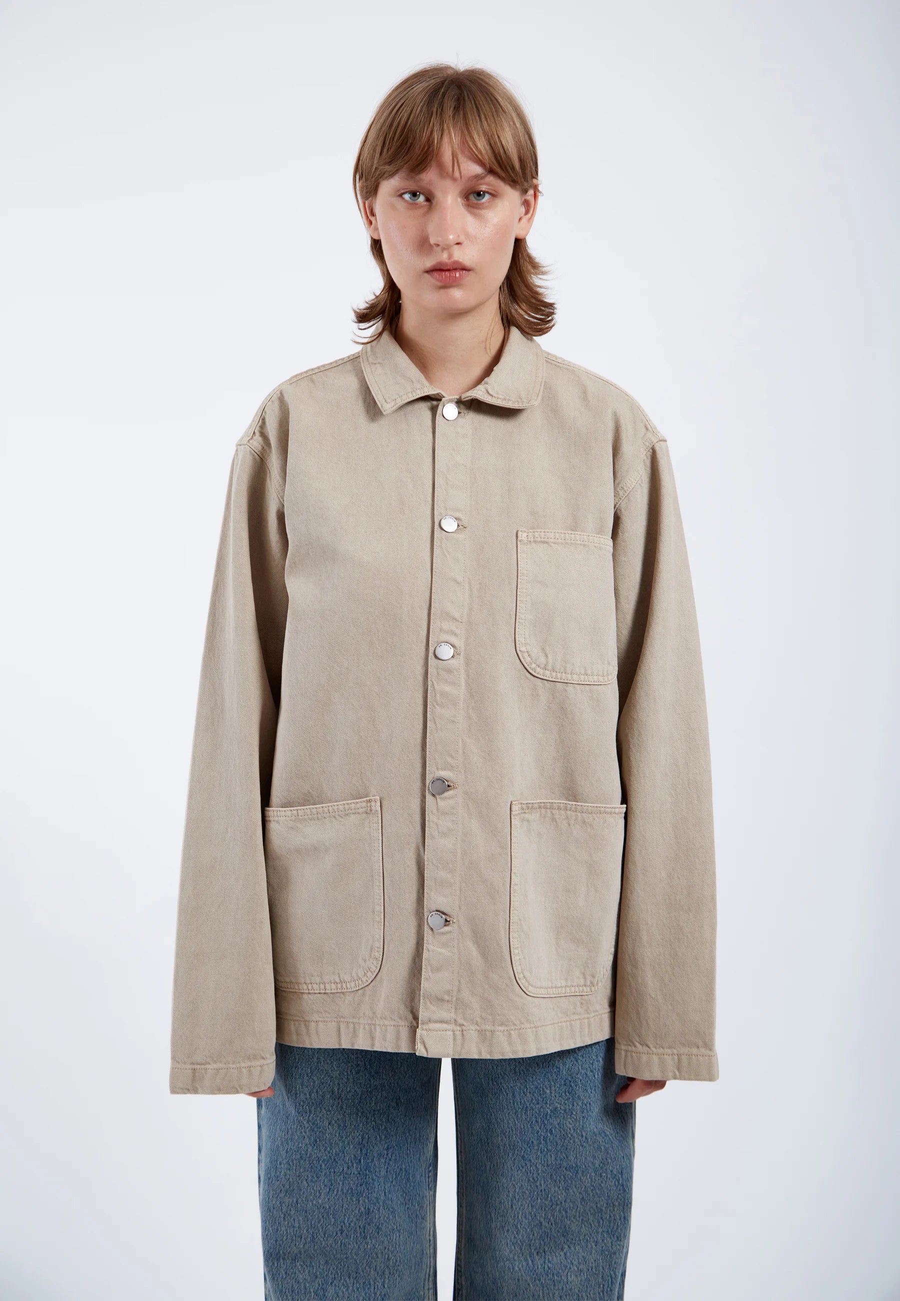 Devon Worker Jacket In Greige