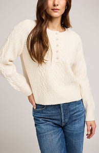 Aspen Pullover Sweater In Cream