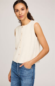 Winnie Knit Vest In Cream