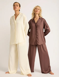 Vegan Silk Wide Leg Sleep Pant