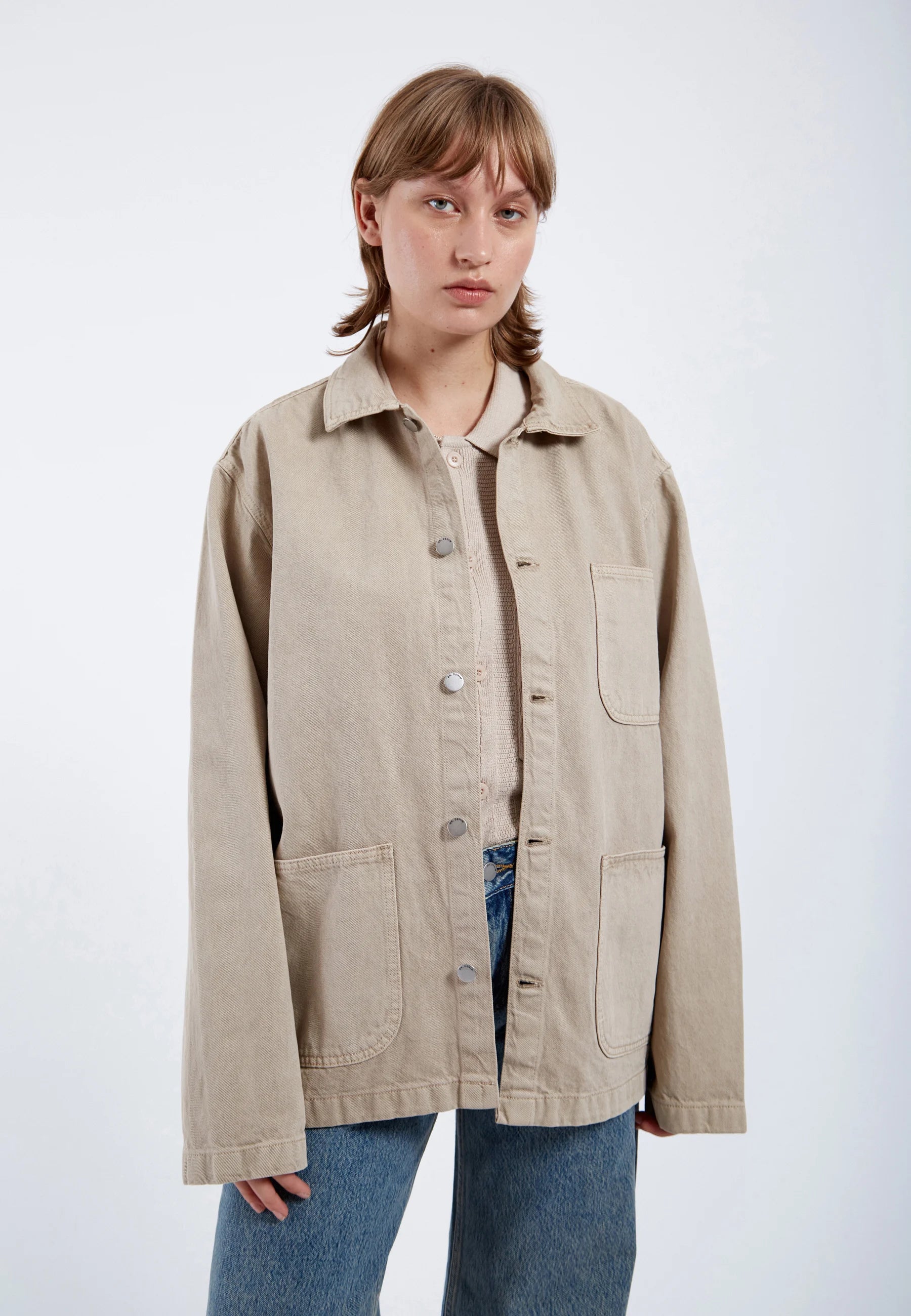 Devon Worker Jacket In Greige
