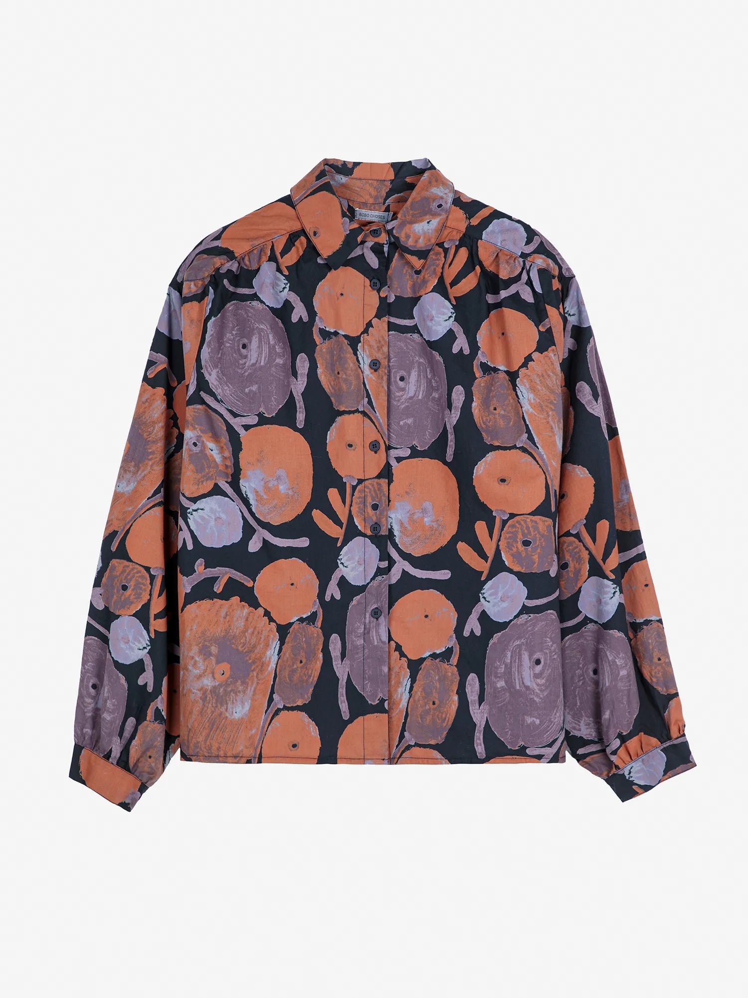 Dahlia Pattern Gathered Shirt