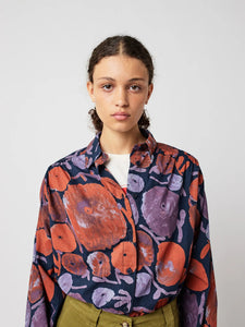 Dahlia Pattern Gathered Shirt