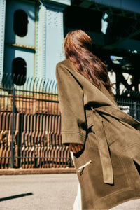 Alma Duffle Coat In Beech