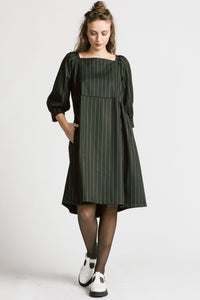 Notebook Dress In Pinstripe