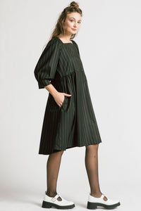 Notebook Dress In Pinstripe