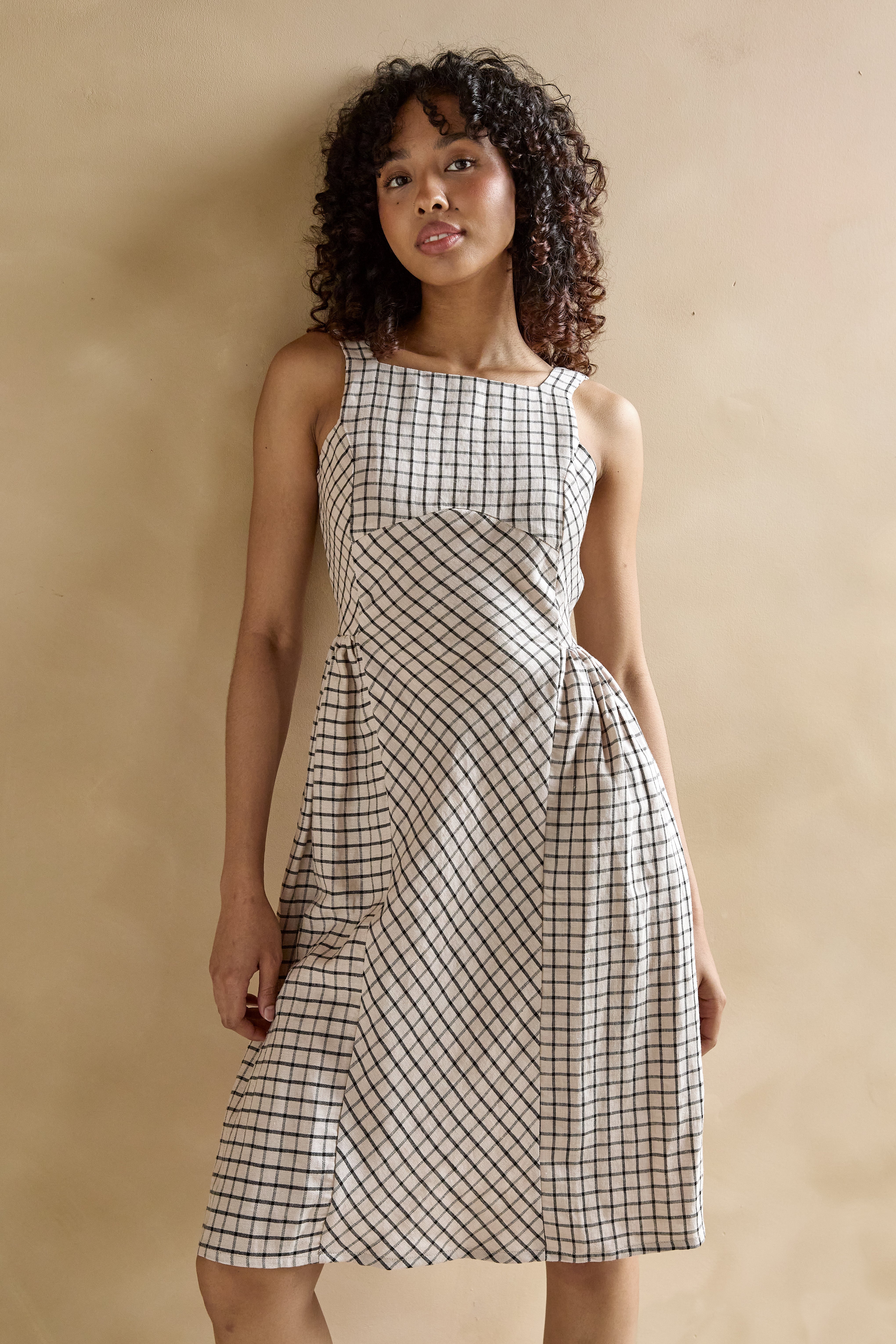 Felicia Dress In Black Check