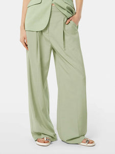 Rose High Rise Wide Leg Trousers In Pistachio