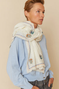 Embroidered Magic Floral Scarf