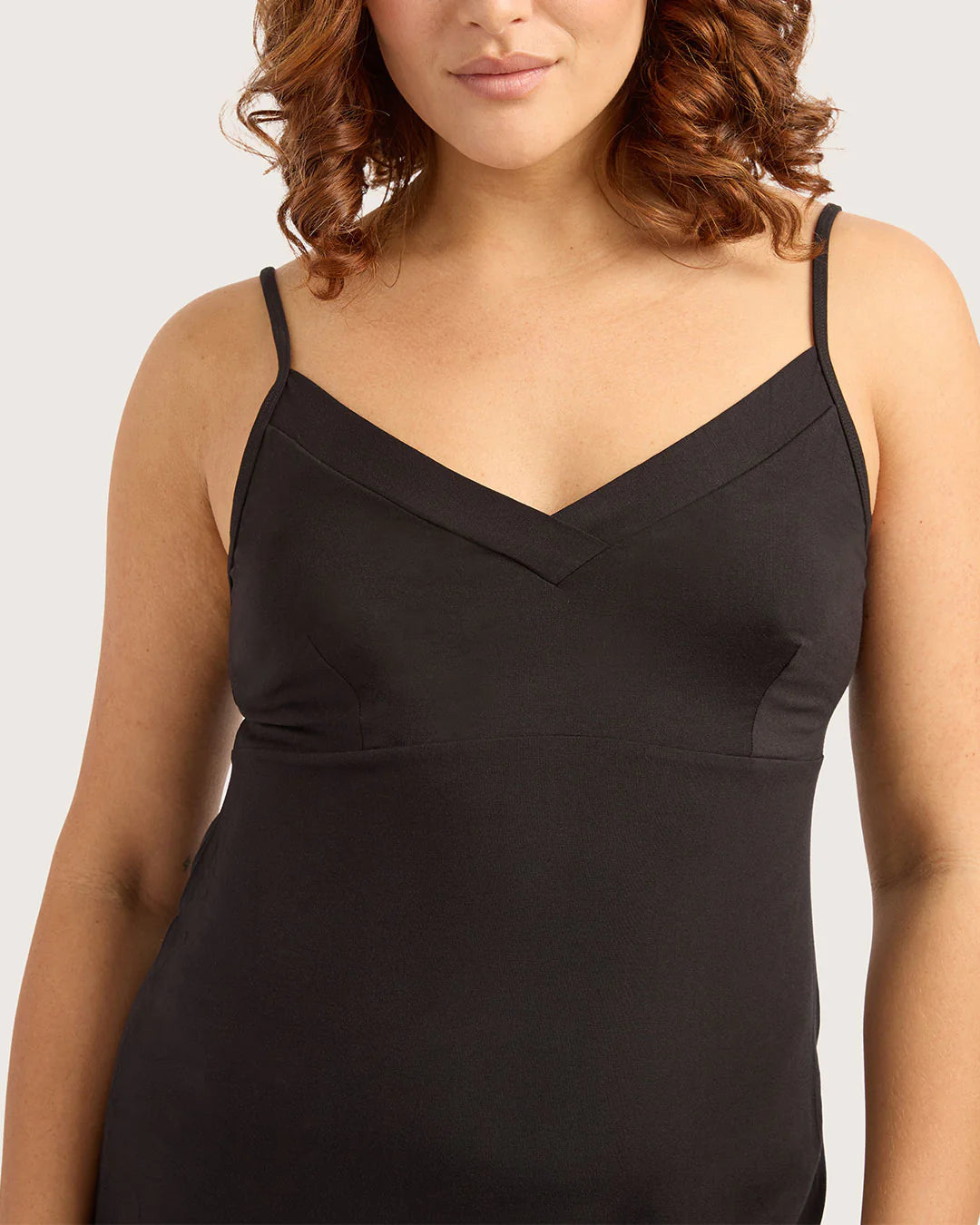 Goodnight Slip Sleep Dress In Black