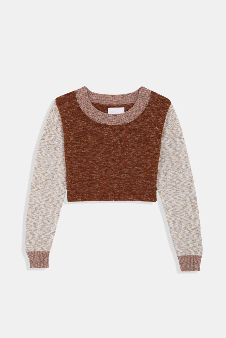 Cabus Crop Knit Crewneck In Caramel