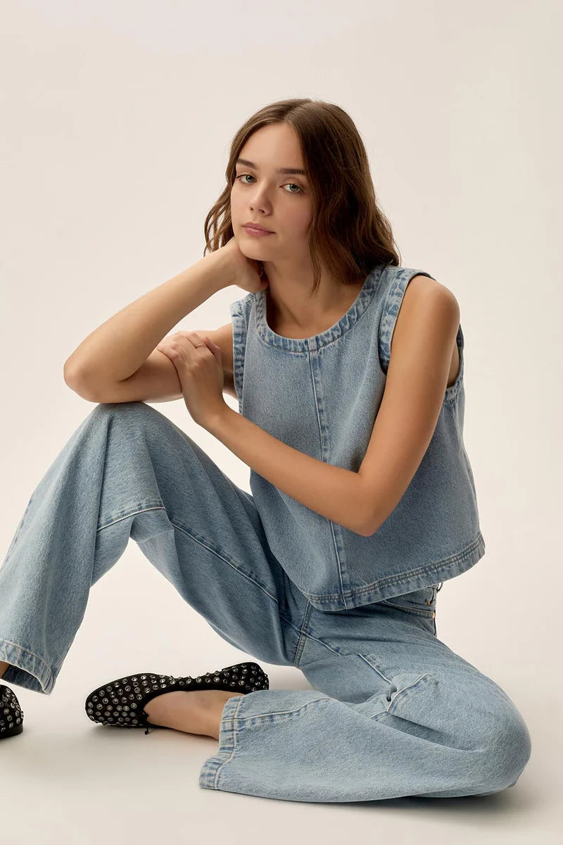 Louzou Denim Top