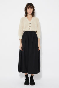 Fisher Poplin Skirt In Black