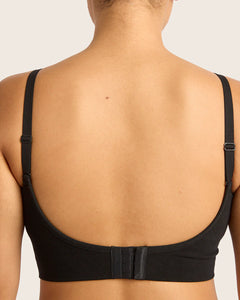 Wireless Low Back Bra In Black