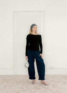 Bloome Pants In Navy Dimple
