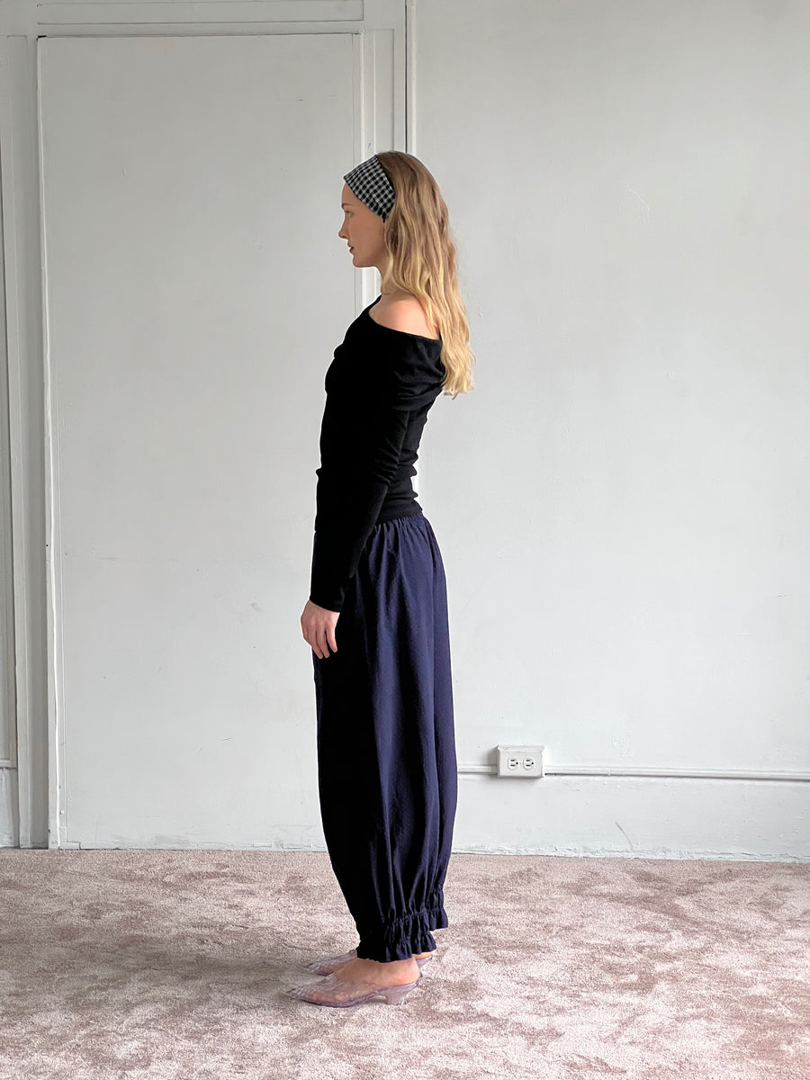 Bloome Pants In Navy Dimple