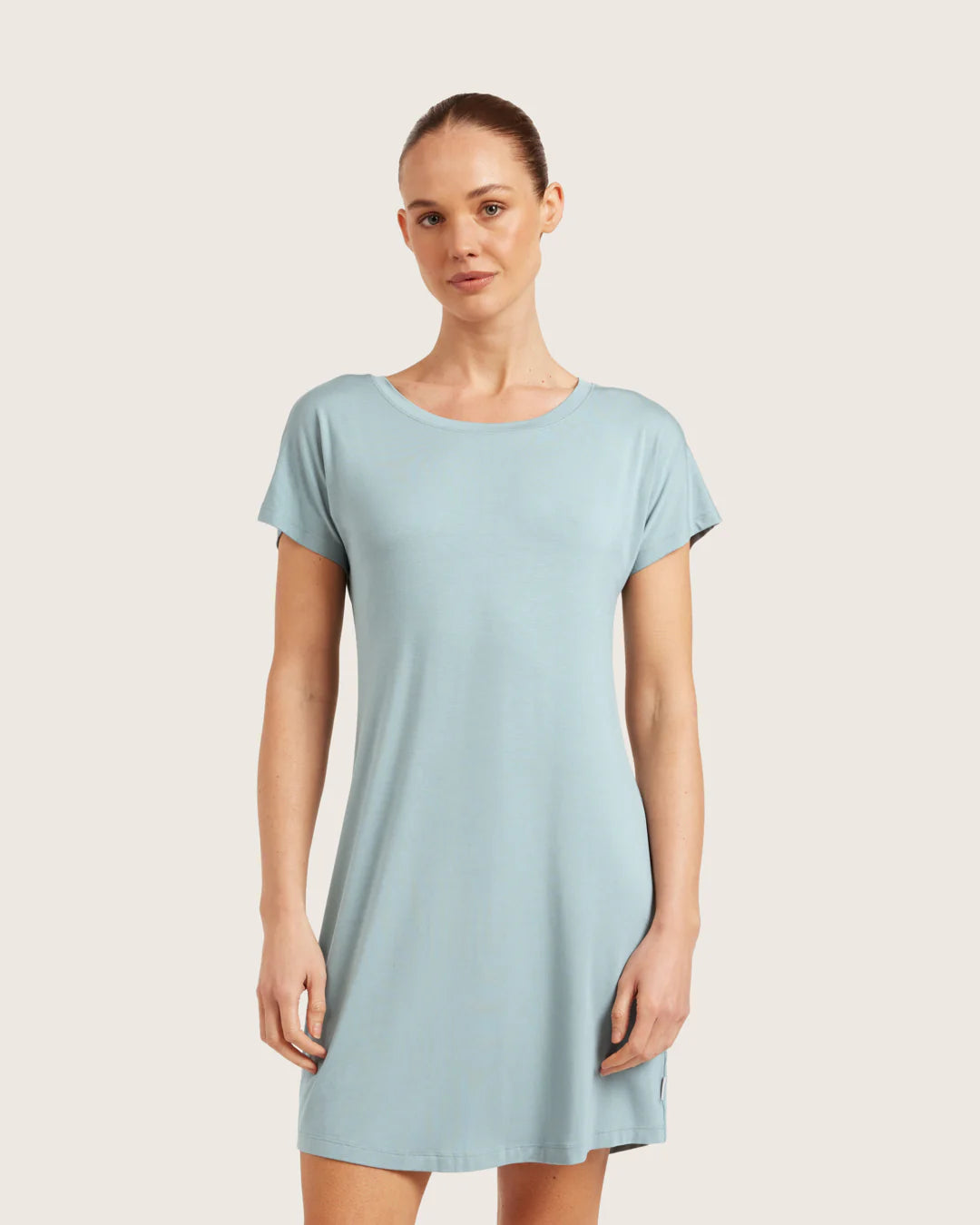 Goodnight Night Dress In Mineral Blue