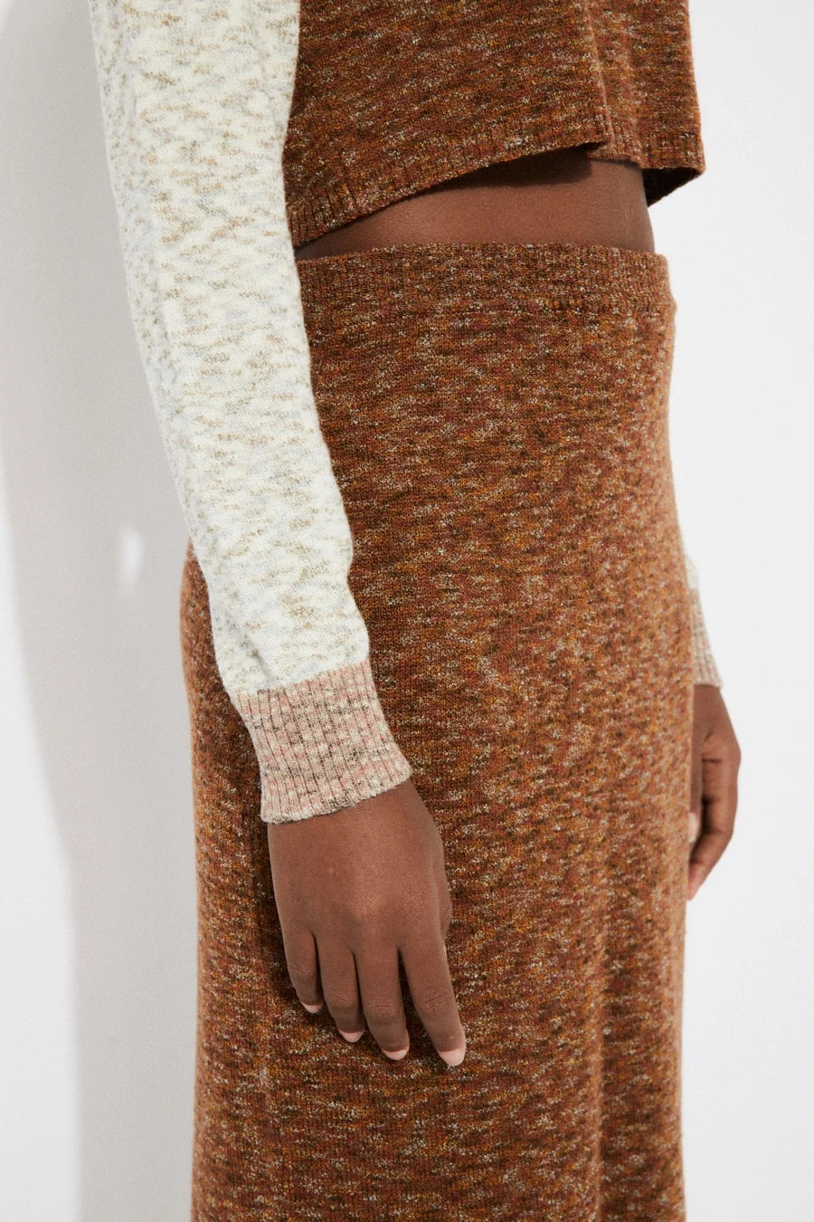 Moredo Knit Skirt In Caramel